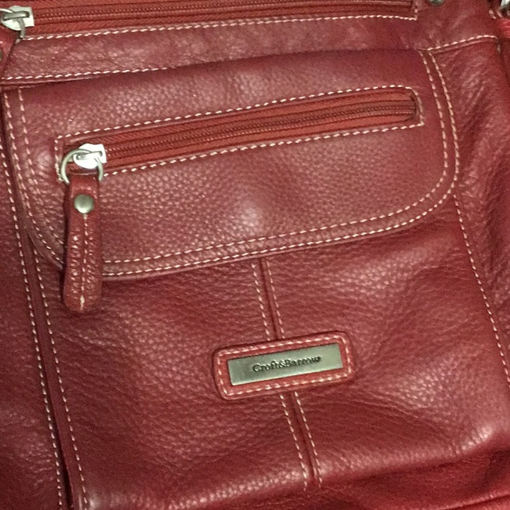 Red leather crossbody